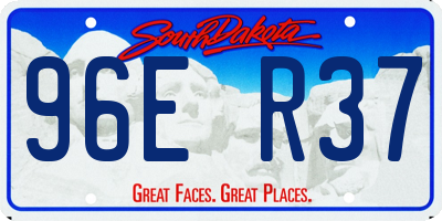 SD license plate 96ER37
