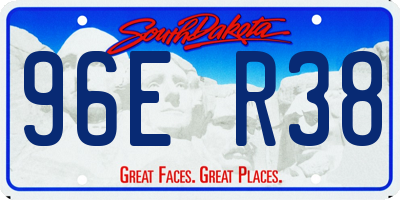 SD license plate 96ER38