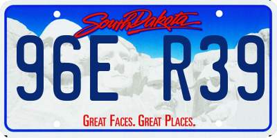 SD license plate 96ER39