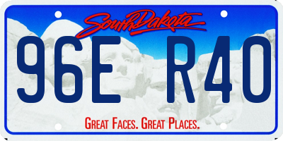 SD license plate 96ER40