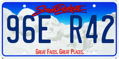 SD license plate 96ER42