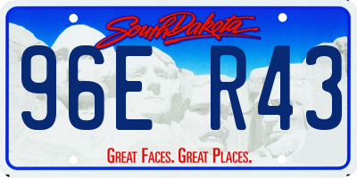 SD license plate 96ER43