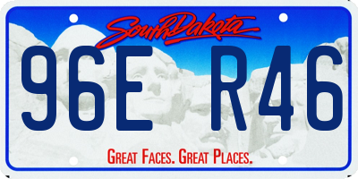 SD license plate 96ER46