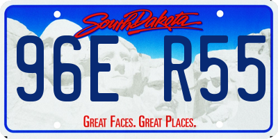 SD license plate 96ER55