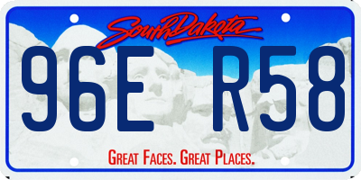 SD license plate 96ER58