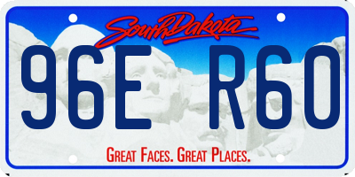 SD license plate 96ER60