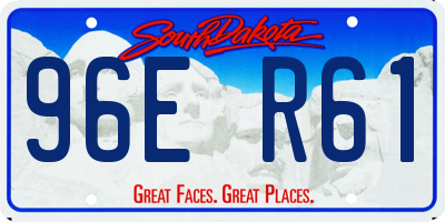 SD license plate 96ER61