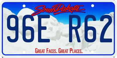 SD license plate 96ER62