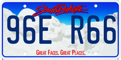 SD license plate 96ER66