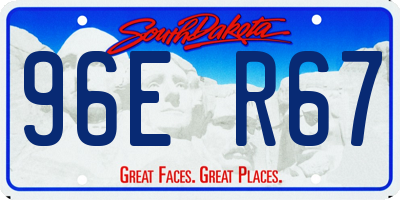 SD license plate 96ER67