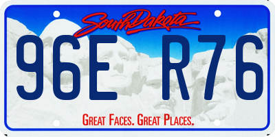 SD license plate 96ER76