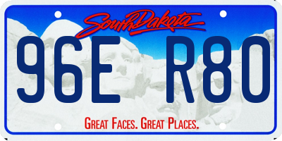 SD license plate 96ER80