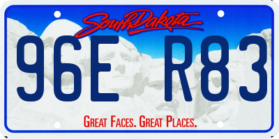 SD license plate 96ER83