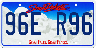SD license plate 96ER96
