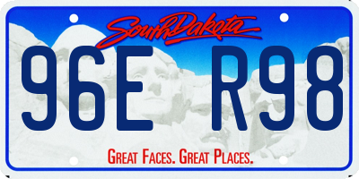 SD license plate 96ER98