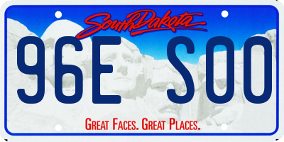 SD license plate 96ES00