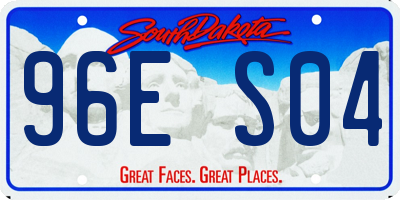 SD license plate 96ES04