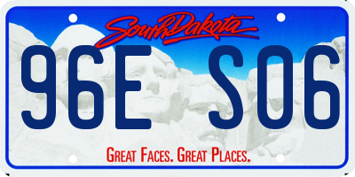 SD license plate 96ES06