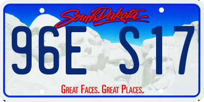 SD license plate 96ES17