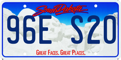 SD license plate 96ES20