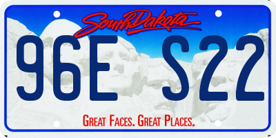 SD license plate 96ES22