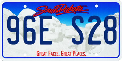 SD license plate 96ES28