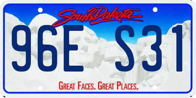 SD license plate 96ES31
