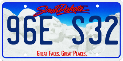 SD license plate 96ES32