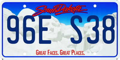 SD license plate 96ES38