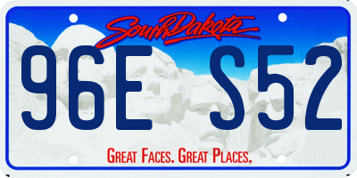SD license plate 96ES52