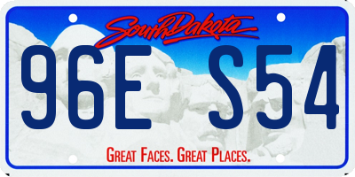 SD license plate 96ES54