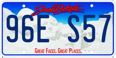 SD license plate 96ES57