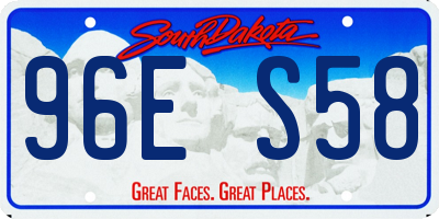 SD license plate 96ES58