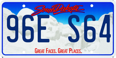 SD license plate 96ES64