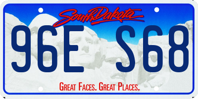 SD license plate 96ES68