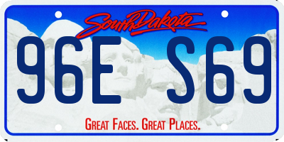 SD license plate 96ES69