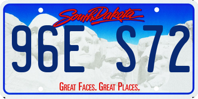 SD license plate 96ES72