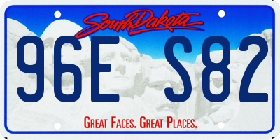 SD license plate 96ES82