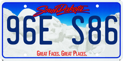 SD license plate 96ES86