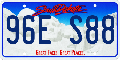 SD license plate 96ES88