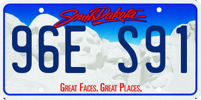 SD license plate 96ES91
