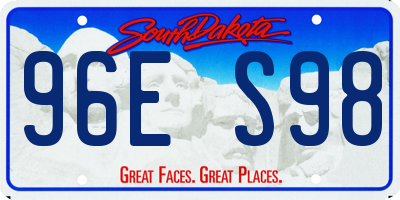 SD license plate 96ES98