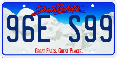 SD license plate 96ES99