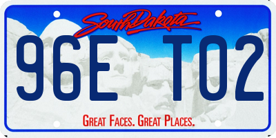 SD license plate 96ET02