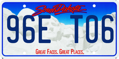 SD license plate 96ET06