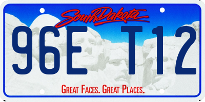 SD license plate 96ET12