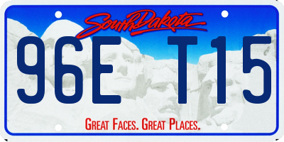 SD license plate 96ET15