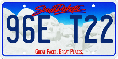SD license plate 96ET22
