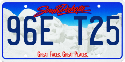 SD license plate 96ET25
