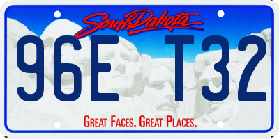 SD license plate 96ET32